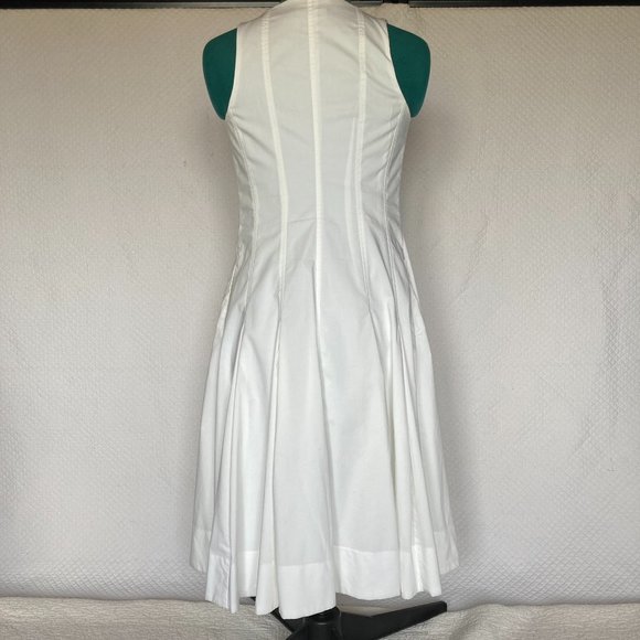 Banana Republic White Sleeveless Button Front A-Line Dress sz 0 - Picture 12 of 14